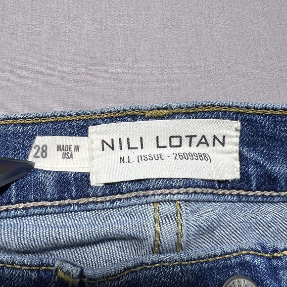 Nili Lotan Francois Jeans Womens 28 Blue Denim Classic Wash Made in USA - Picture 9 of 16